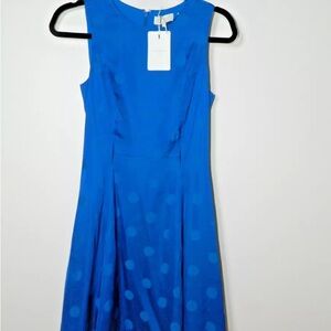 Ted Baker Dress Size 1 Blue Polka Dots